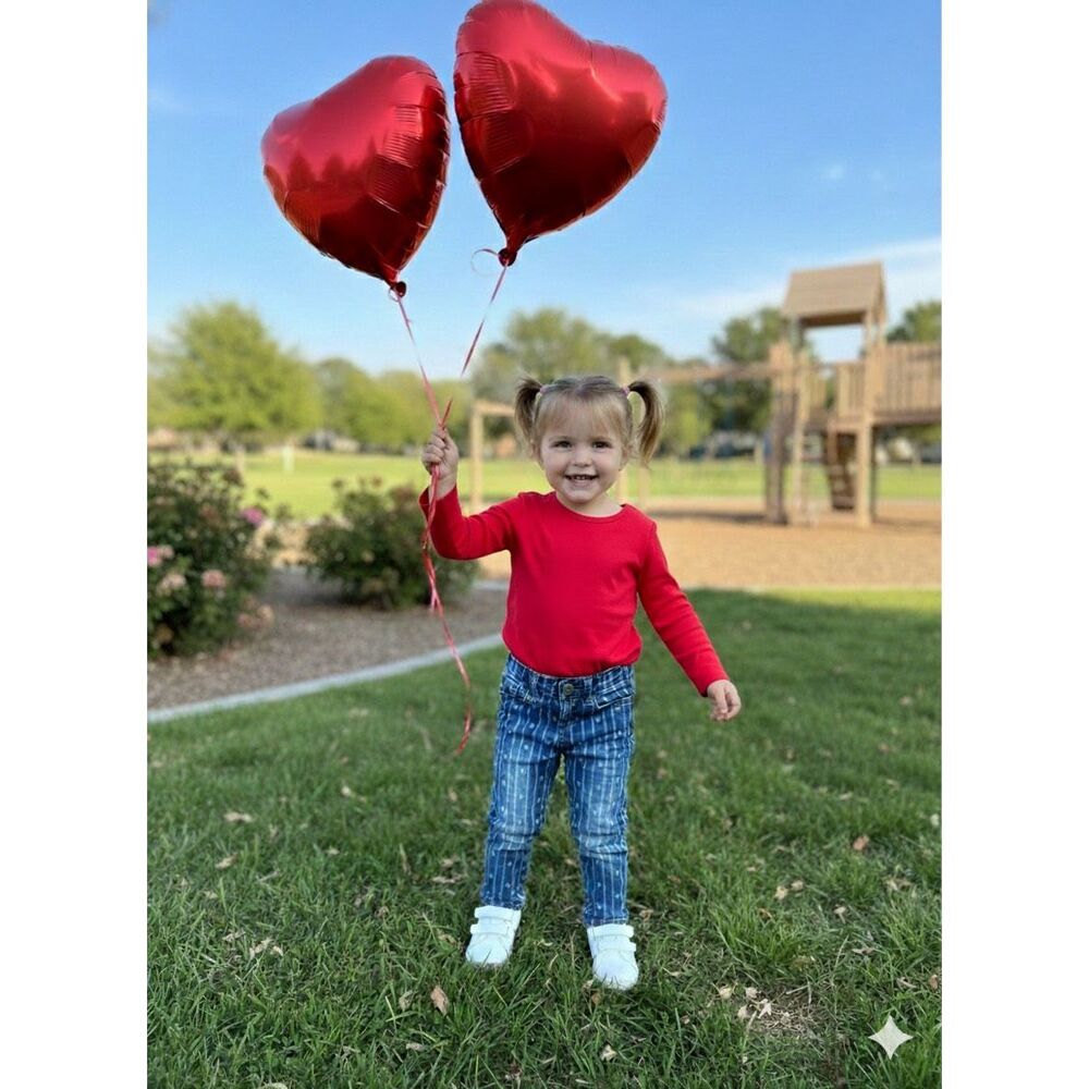 GAP babygap Toddler Girls Heart Print Jeans Size 4T